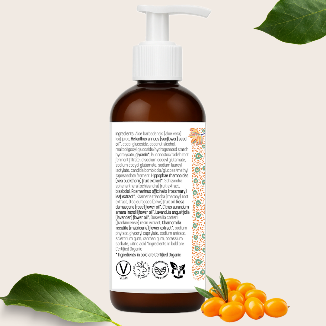 Sea Buckthorn Milky Cleanser | Gentle Nourishing & Hydrating Facial Cleanser | Boho Aromatic