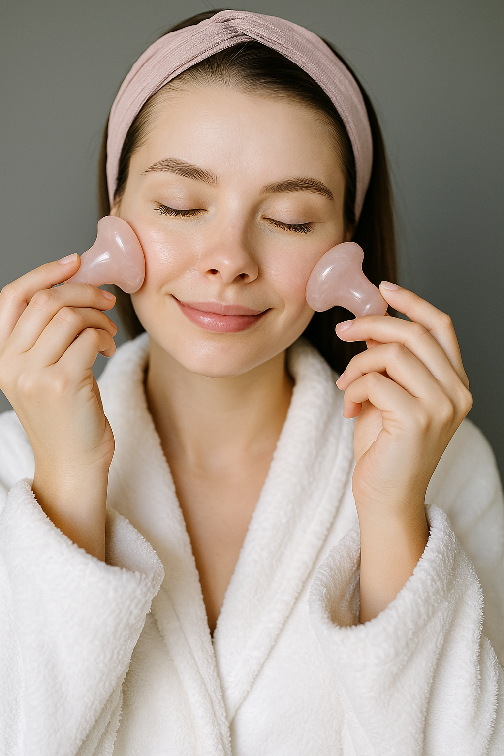 ROSE QUARTZ GUA SHA MUSHROOMS