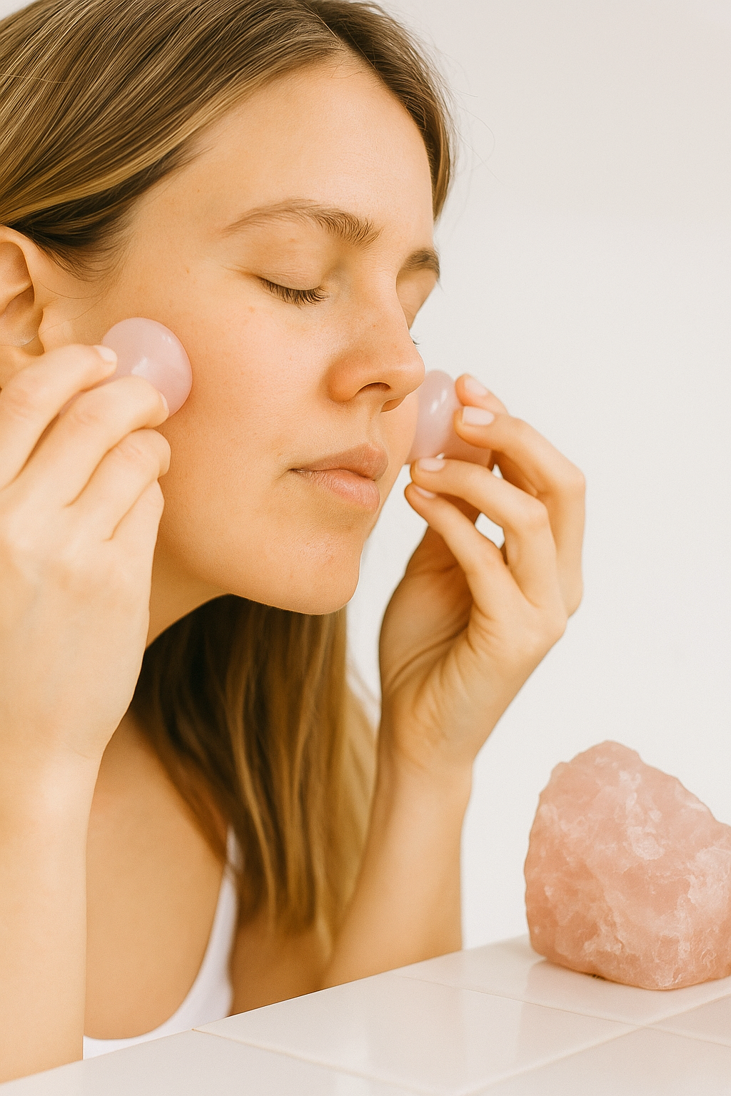 ROSE QUARTZ GUA SHA MUSHROOMS