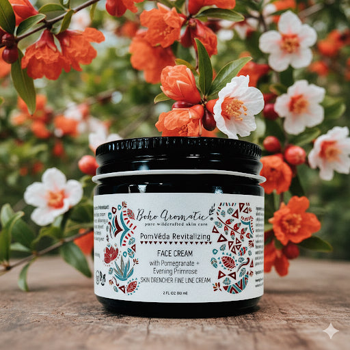 PomVéda Revitalizing Face Cream | Ayurvedic Botanical Moisturizer | Unscented | Boho Aromatic