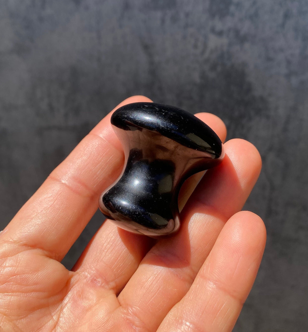 OBSIDIAN GUA SHA MUSHROOMS