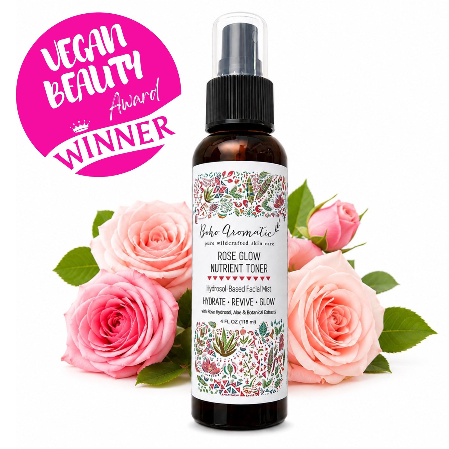 *NEW* Rose Glow Nutrient Toner | Hydrosol-Based Facial Mist | Hydrate • Revive • Glow