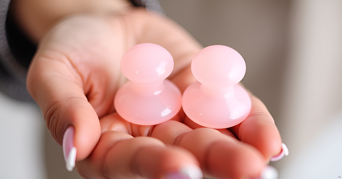 ROSE QUARTZ GUA SHA MUSHROOMS