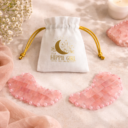 Rose Quartz Under Eye Mask - Cooling Under Eye Masks made from Real Rose Quartz