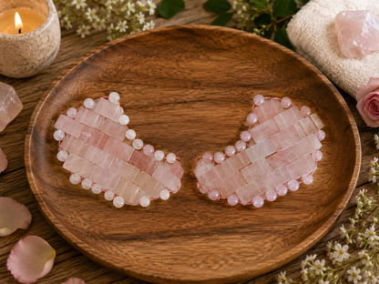 Rose Quartz Under Eye Mask - Cooling Under Eye Masks made from Real Rose Quartz