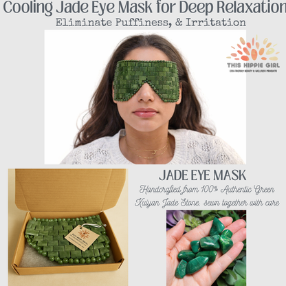 Natural Jade Eye Mask – Cooling Crystal Eye Therapy for Puffiness & Dark Circles