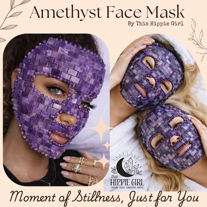 Amethyst Crystal Face Mask –Luxury Cooling Spa Skincare Ritual –Gift for her - This Hippie Girl