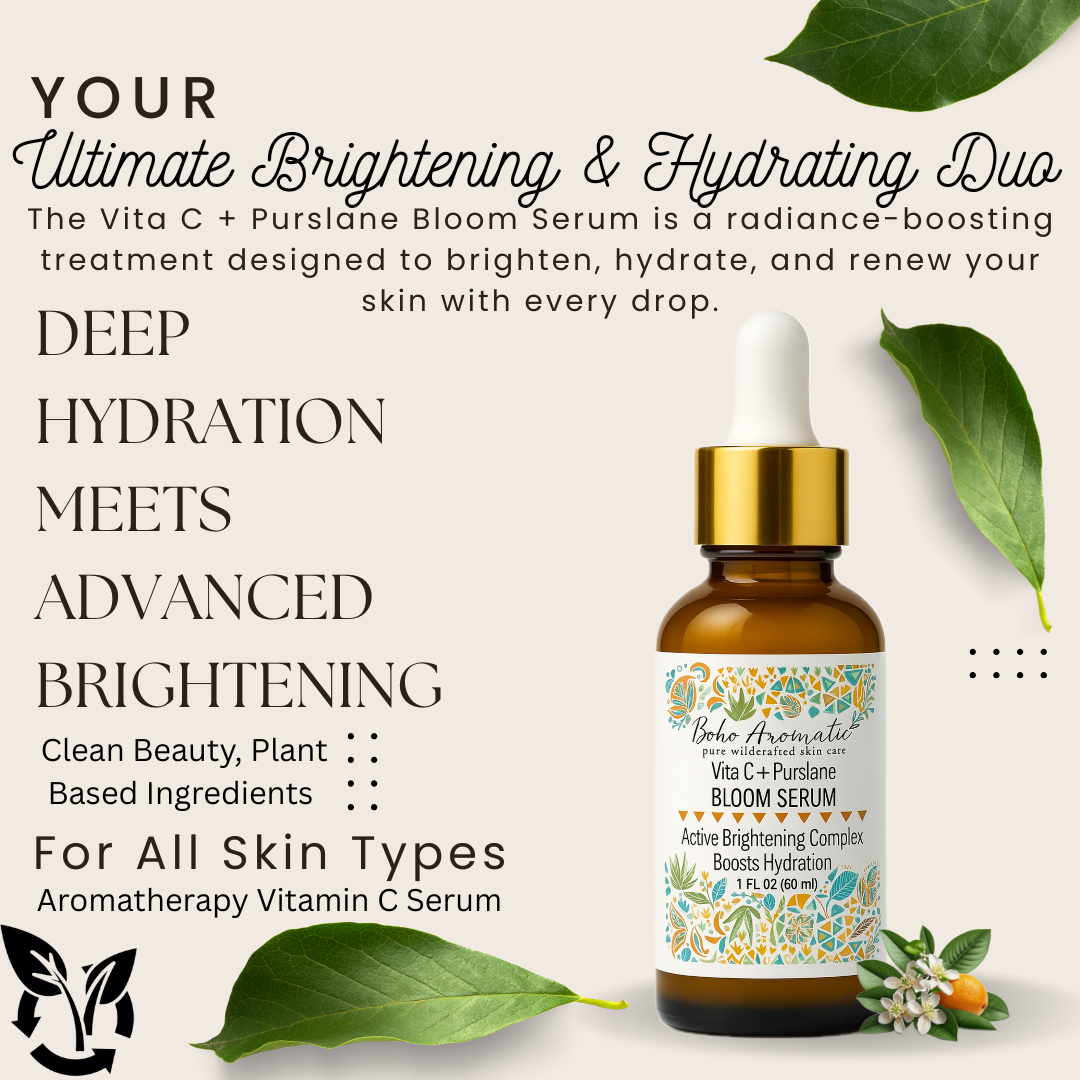 Vita C + Purslane Bloom Serum | Brightening Vitamin C Facial Serum | Boho Aromatic