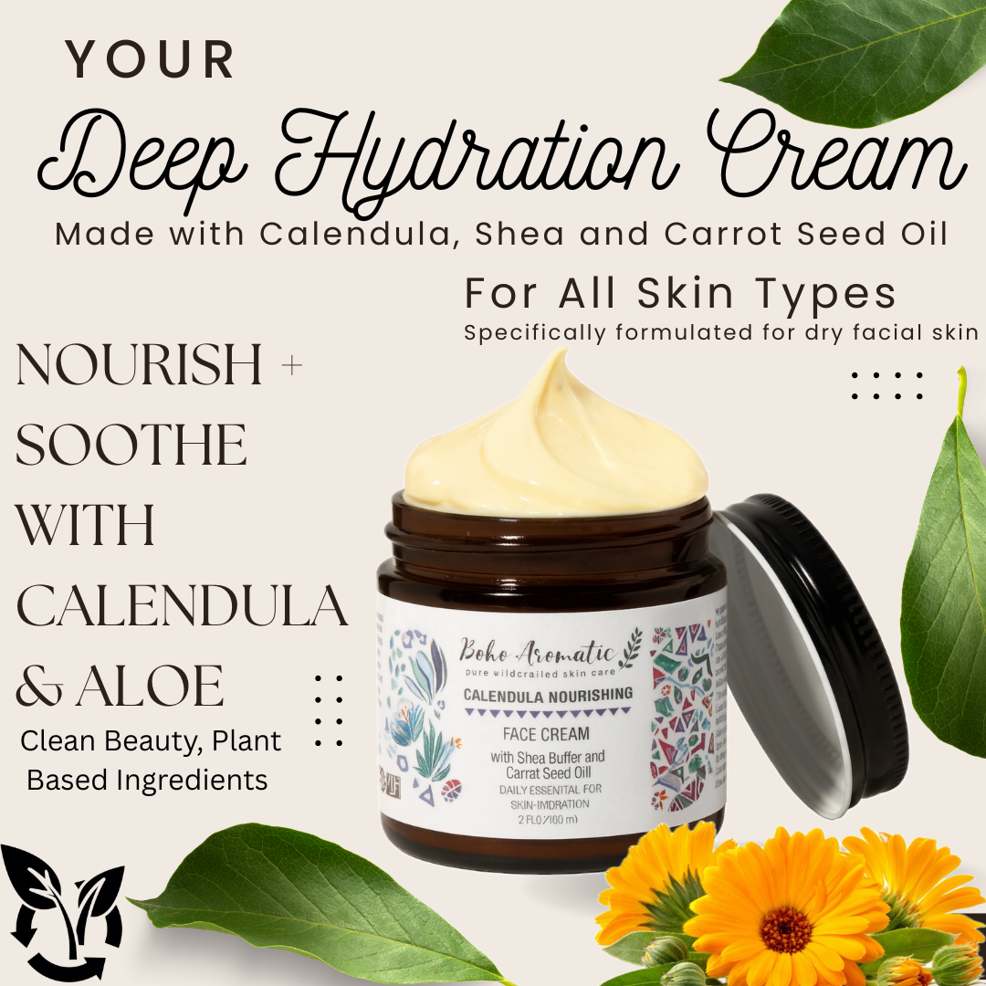 Calendula Nourishing Face Cream | Rich Hydrating Moisturizer with Calendula & Shea Butter