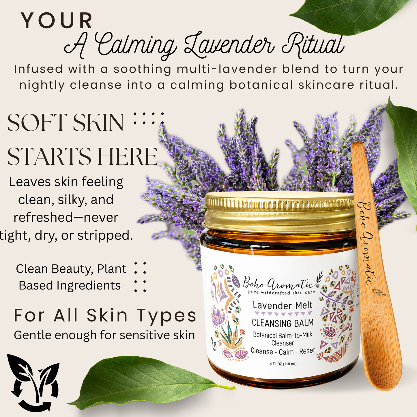 *COMING SOON* Lavender Melt Cleansing Balm | Botanical Balm-to-Milk Cleanser | Boho Aromatic