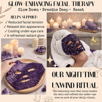 Amethyst Crystal Face Mask –Luxury Cooling Spa Skincare Ritual –Gift for her - This Hippie Girl
