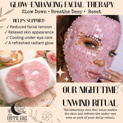 Rose Quartz Crystal Face Mask – Handcrafted Cooling Spa Skincare Ritual