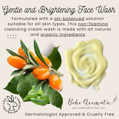 Sea Buckthorn Milky Cleanser | Gentle Nourishing & Hydrating Facial Cleanser | Boho Aromatic
