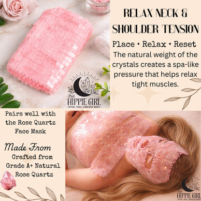 Blush Rose Ritual™ Rose Quartz Chest & Neck Mask | Crystal Décolleté Mask | Cooling Crystal Therapy | Self Care Ritual | This Hippie Girl