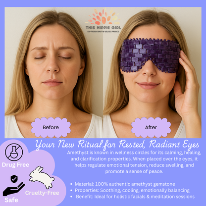 Amethyst Crystal Eye Mask