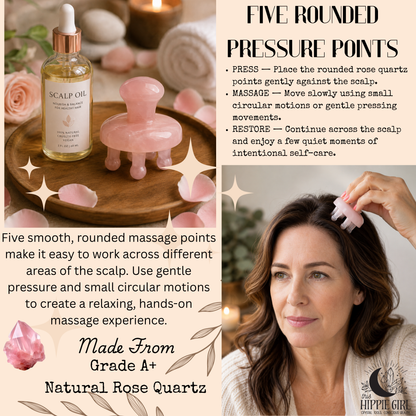Rose Quartz Scalp Ritual™ Pressure Point Scalp Massager