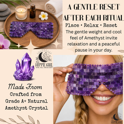Midnight Amethyst Crystal Eye Mask | Cooling Spa Ritual for Eyes