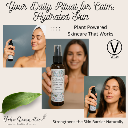 Lavender Calm Nutrient Toner  | Hydrosol-Based Facial Mist | Calm  •  Soothe  • Reset