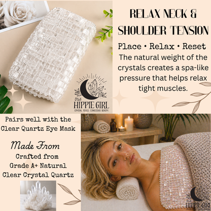 Crystal Clear Radiance™ Clear Quartz Chest & Neck Mask | Crystal Décolleté Mask | Cooling Crystal Therapy | Self Care Ritual | This Hippie Girl