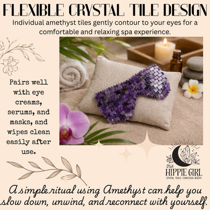 Midnight Amethyst Crystal Eye Mask | Cooling Spa Ritual for Eyes
