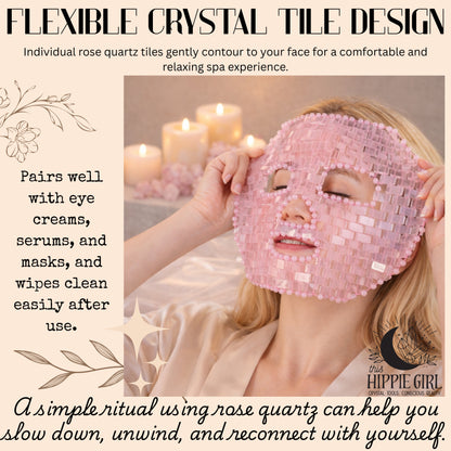 Rose Quartz Crystal Face Mask – Handcrafted Cooling Spa Skincare Ritual