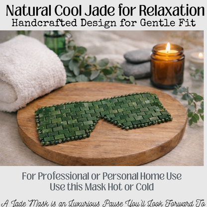 Natural Jade Eye Mask – Cooling Crystal Eye Therapy for Puffiness & Dark Circles