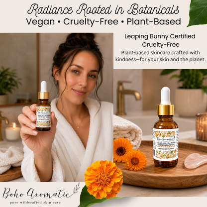 *COMING SOON* Calendula Calm + Glow Ritual Oil | Luxury Botanical Facial Oil with Calendula CO₂, Blue Tansy & Rosehip | Boho Aromatic