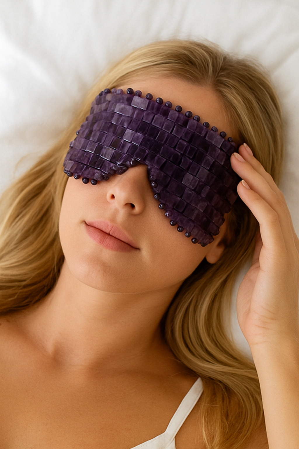 Amethyst Crystal Eye Mask