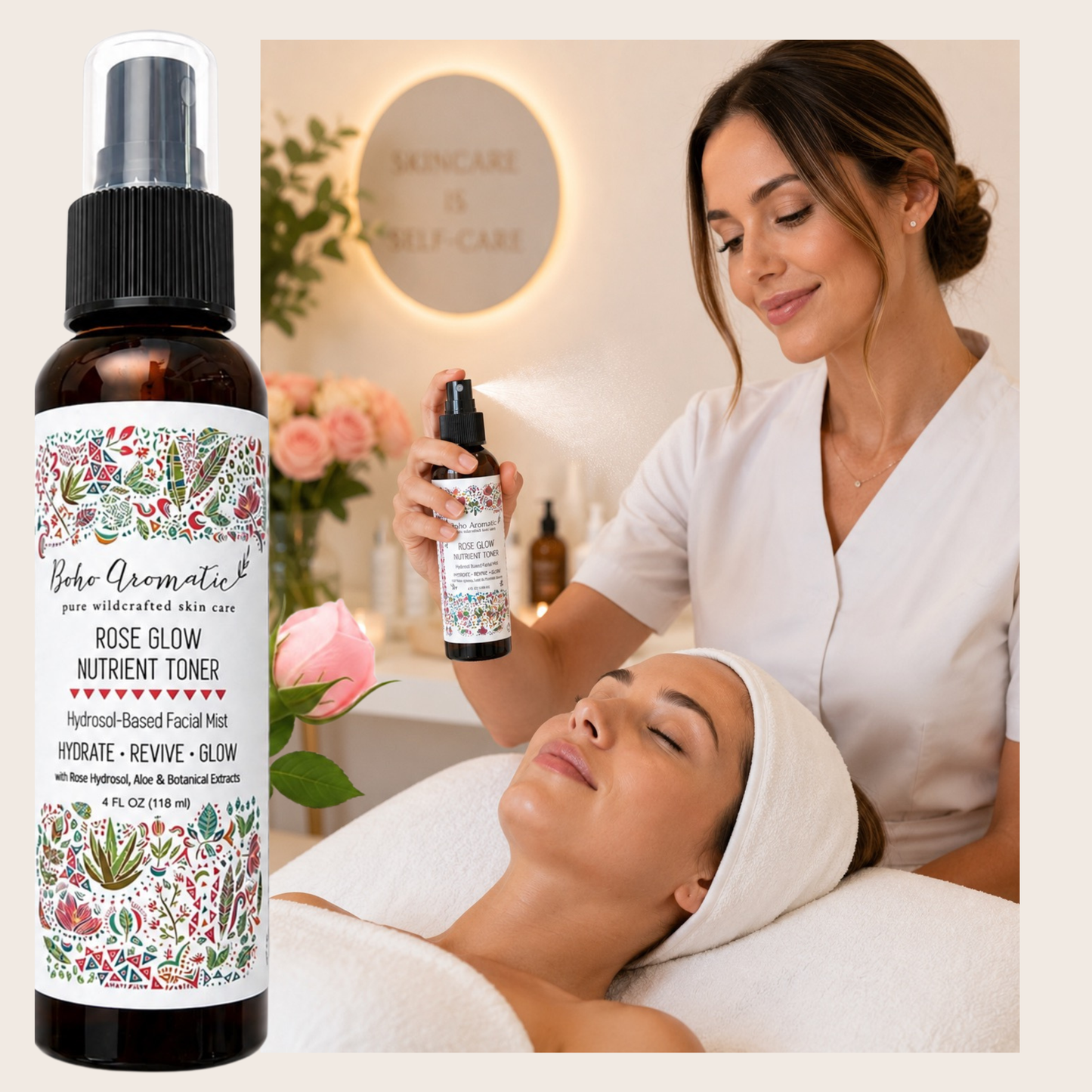*NEW* Rose Glow Nutrient Toner | Hydrosol-Based Facial Mist | Hydrate • Revive • Glow