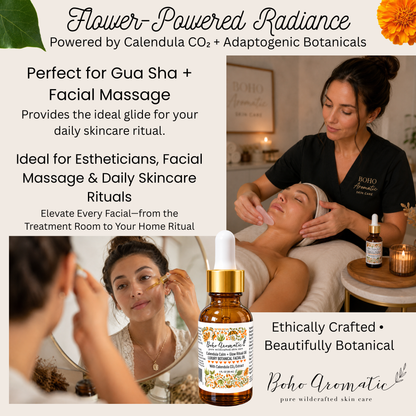 *COMING SOON* Calendula Calm + Glow Ritual Oil | Luxury Botanical Facial Oil with Calendula CO₂, Blue Tansy & Rosehip | Boho Aromatic