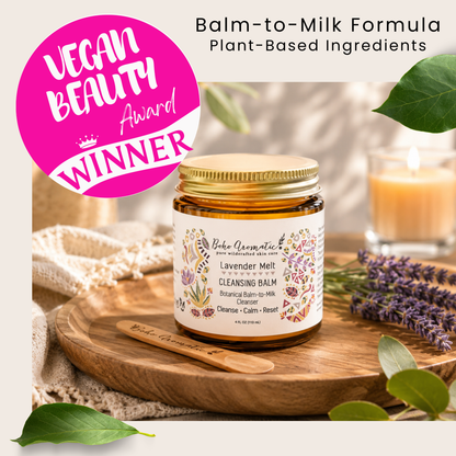 Lavender Melt Cleansing Balm | Botanical Balm-to-Milk Cleanser | Boho Aromatic