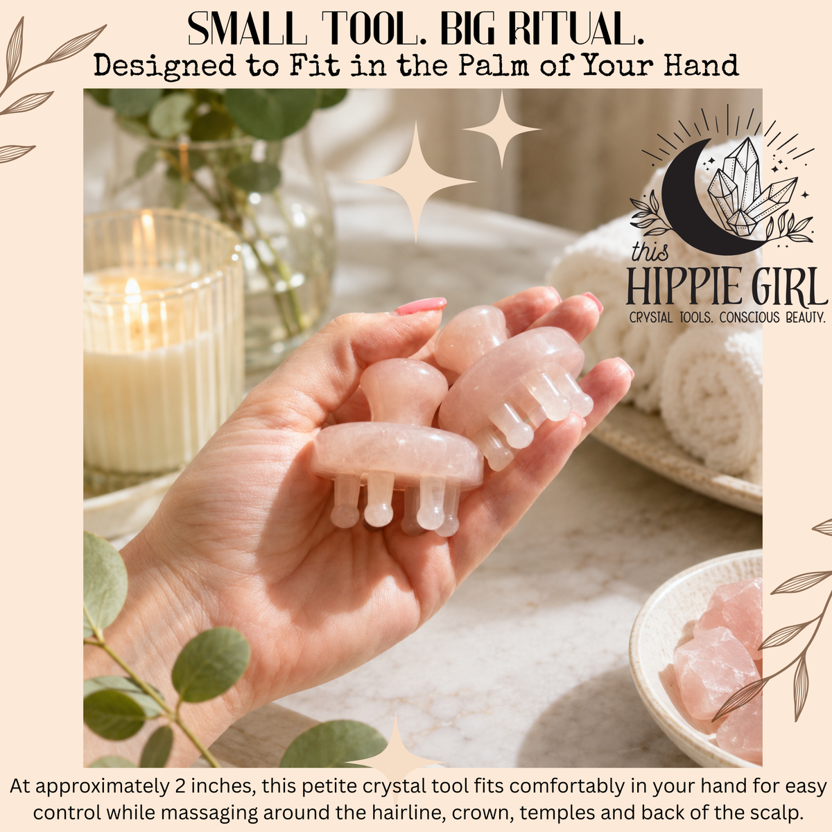 Rose Quartz Scalp Ritual™ Pressure Point Scalp Massager