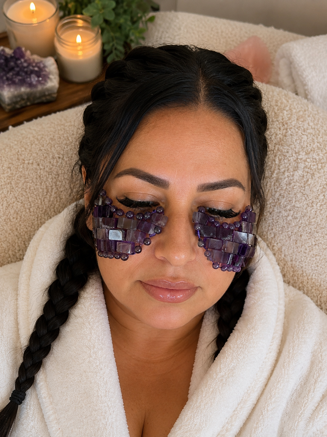Amethyst Under Eye Mask - Cooling Under Eye Masks made from Real Amethyst