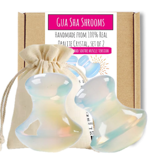 OPALITE GUA SHA MUSHROOMS