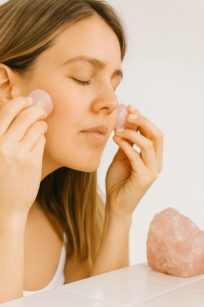 ROSE QUARTZ GUA SHA MUSHROOMS