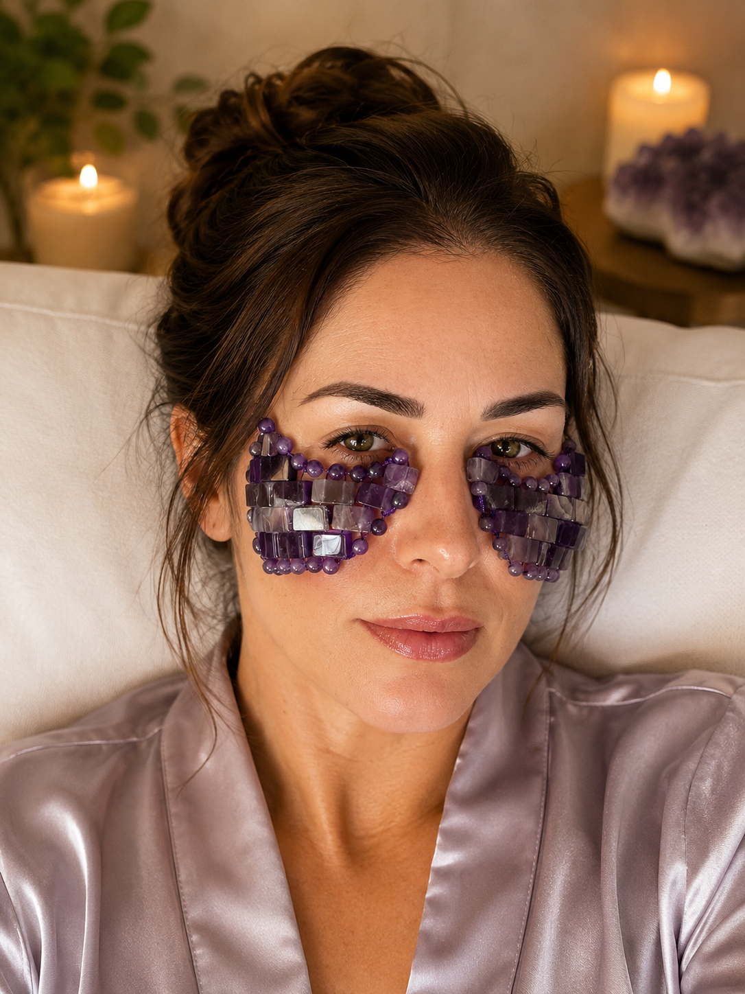 Amethyst Under Eye Mask - Cooling Under Eye Masks made from Real Amethyst