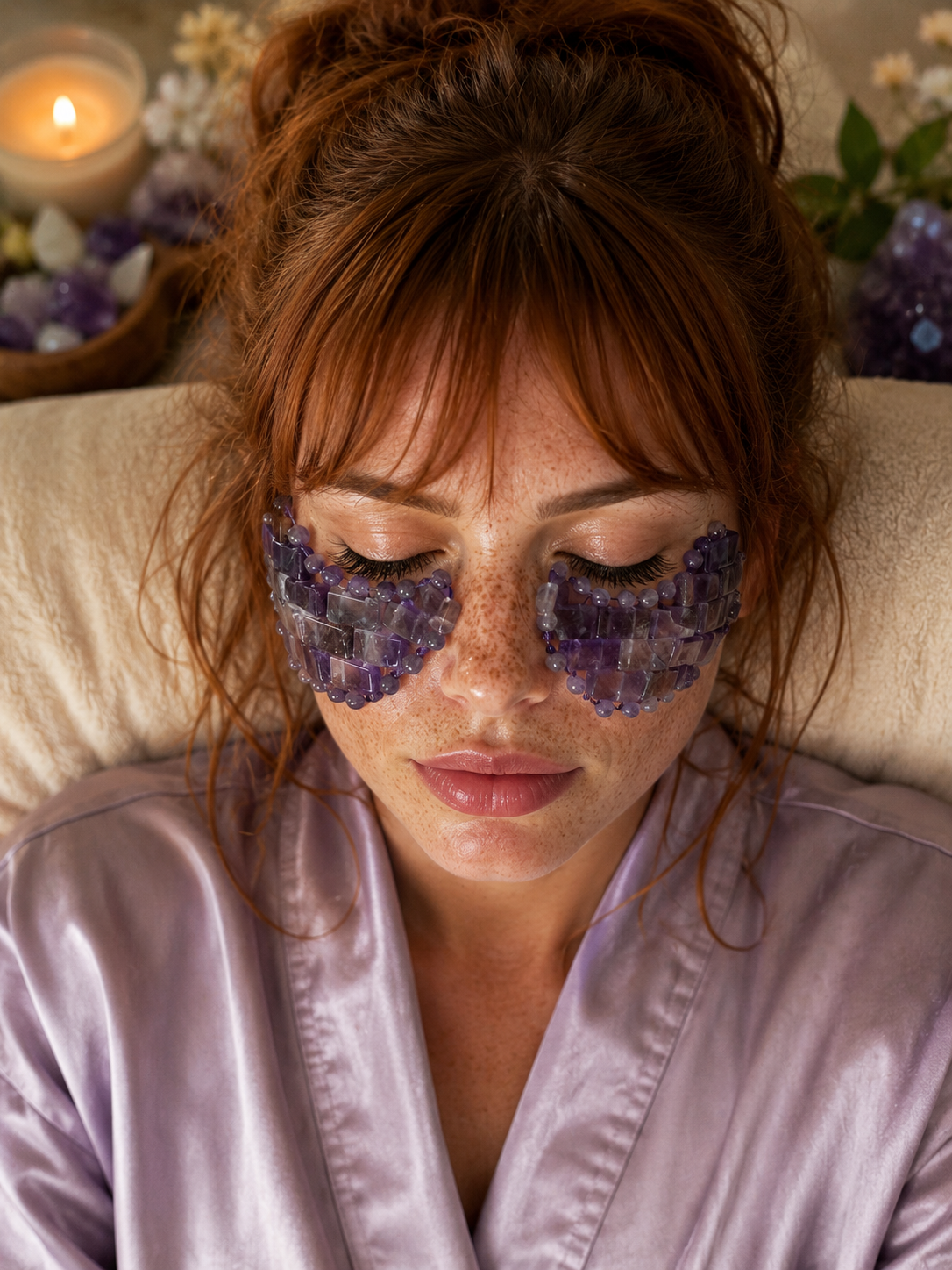 Amethyst Under Eye Mask - Cooling Under Eye Masks made from Real Amethyst