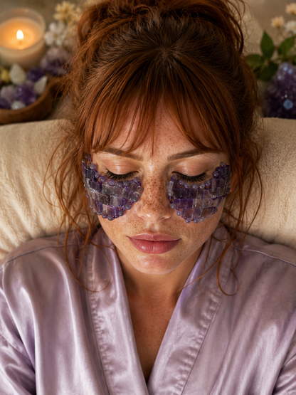 Amethyst Under Eye Mask - Cooling Under Eye Masks made from Real Amethyst