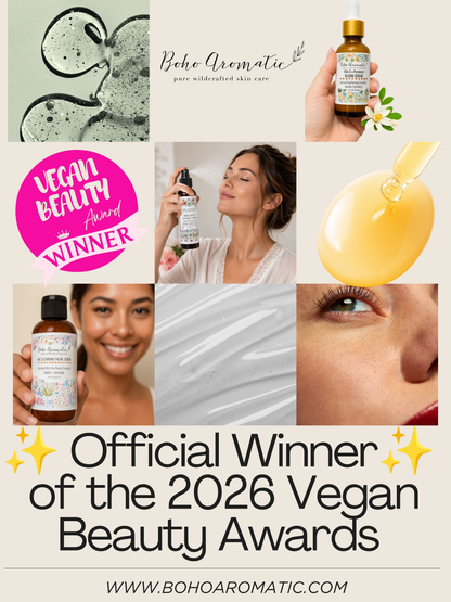 Ultimate Boho Skincare Set - 6 Full size bottles, Konjac Sponge, Eye Cream Applicator and Scoopie