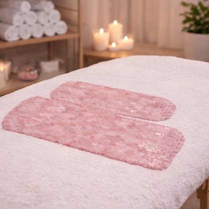 Blush Rose Ritual™ Rose Quartz Chest & Neck Mask | Crystal Décolleté Mask | Cooling Crystal Therapy | Self Care Ritual | This Hippie Girl