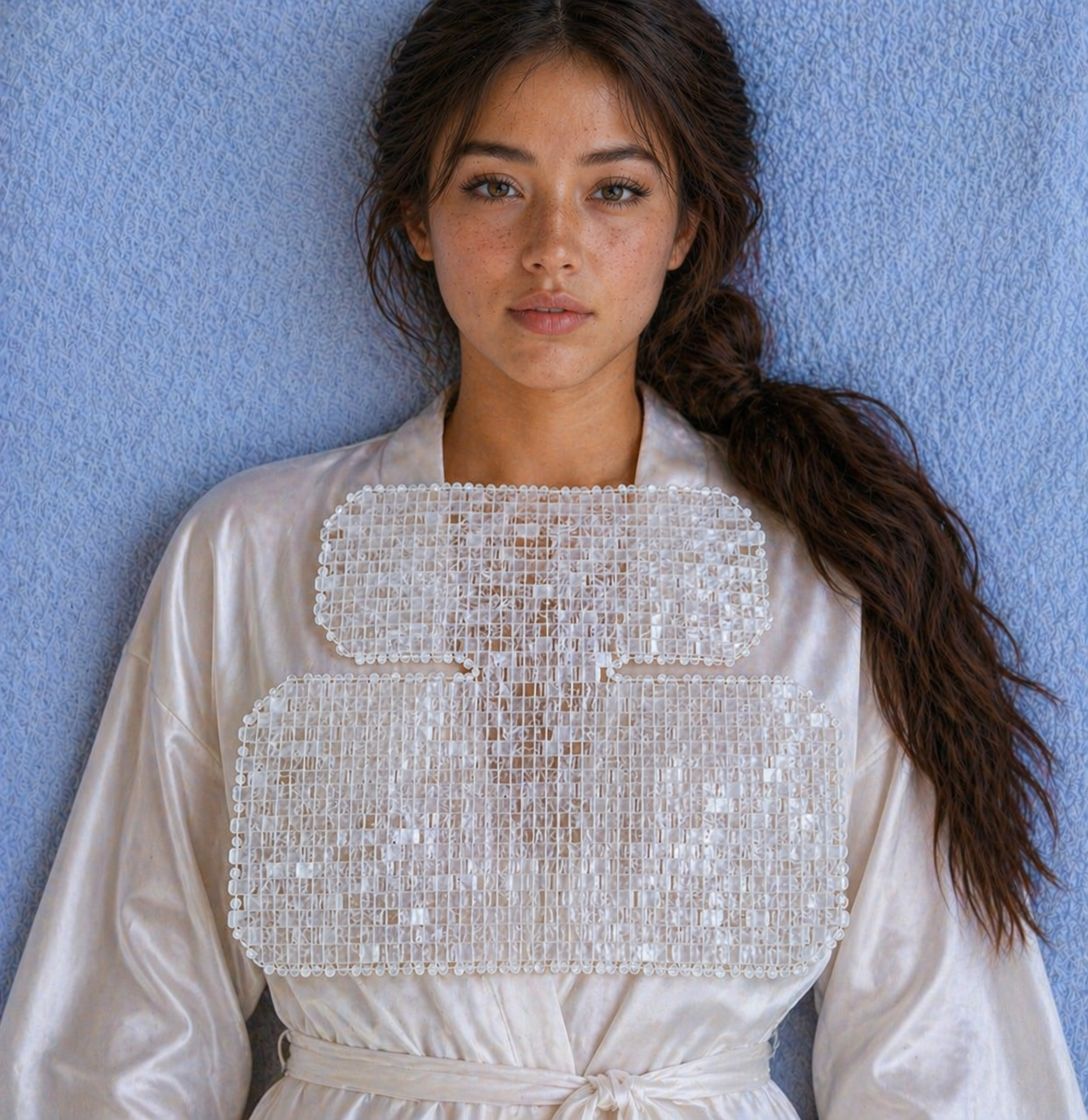 Crystal Clear Radiance™ Clear Quartz Chest & Neck Mask | Crystal Décolleté Mask | Cooling Crystal Therapy | Self Care Ritual | This Hippie Girl