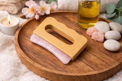 Rose Quartz Body Gua Sha Tool | Crystal Body Sculpting Massage | Lymphatic Drainage Tool | Natural Skincare Ritual | Self Care Gift for Her
