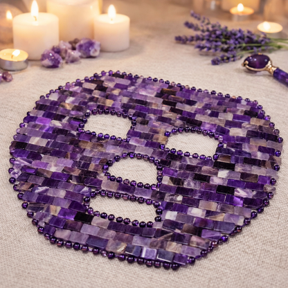 Amethyst Crystal Face Mask –Luxury Cooling Spa Skincare Ritual –Gift for her - This Hippie Girl