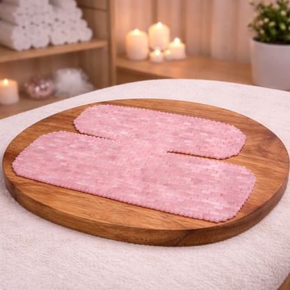Blush Rose Ritual™ Rose Quartz Chest & Neck Mask | Crystal Décolleté Mask | Cooling Crystal Therapy | Self Care Ritual | This Hippie Girl