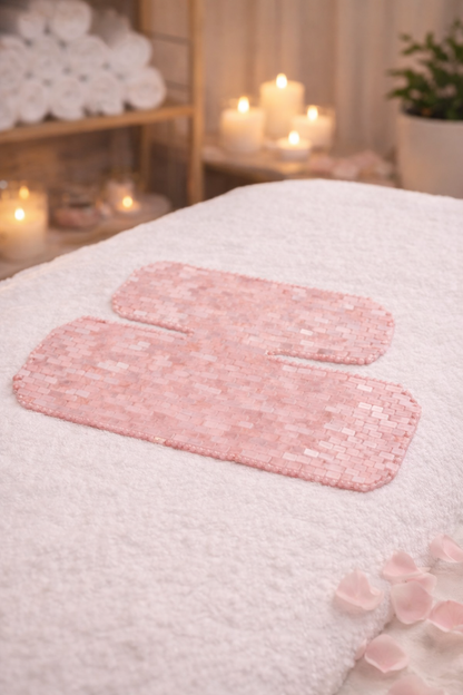 Blush Rose Ritual™ Rose Quartz Chest & Neck Mask | Crystal Décolleté Mask | Cooling Crystal Therapy | Self Care Ritual | This Hippie Girl