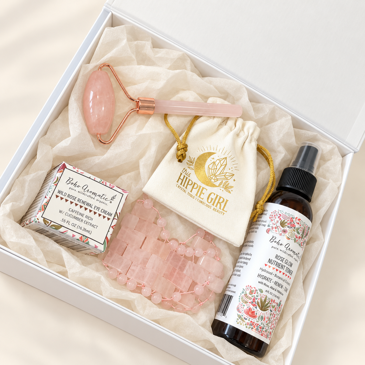 Rose Dew + De-Puff Ritual Gift Set