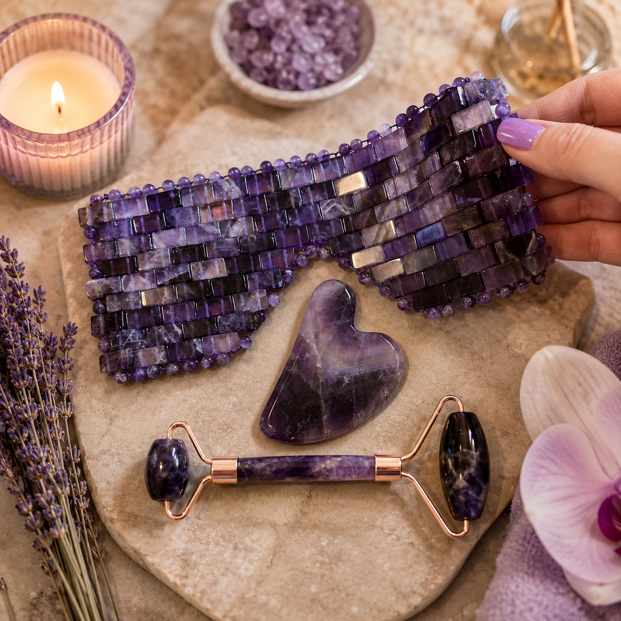 Amethyst Crystal Spa Gift Set | This Hippie Girl