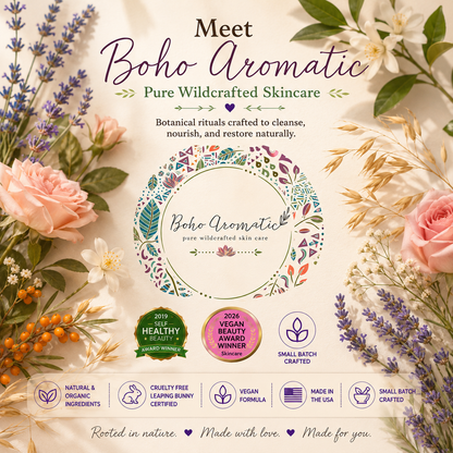 Ultimate Boho Skincare Set - 6 Full size bottles, Konjac Sponge, Eye Cream Applicator and Scoopie