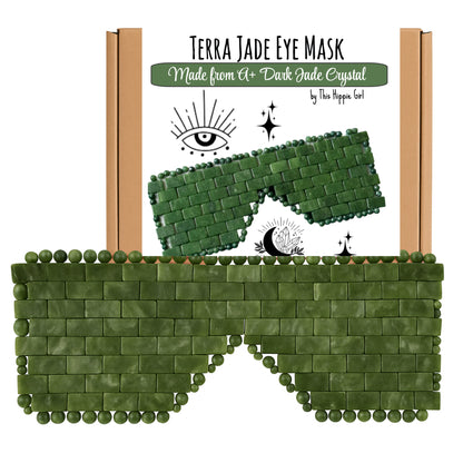 Natural Jade Eye Mask – Cooling Crystal Eye Therapy for Puffiness & Dark Circles