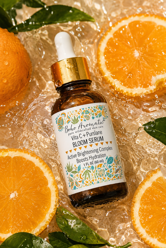 Vita C + Purslane Bloom Serum | Brightening Vitamin C Facial Serum | Boho Aromatic